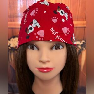 Handmade  Valentine Scrub Cap/ Nurse’s Hat Print Scrub Cap/ Nurse Hat